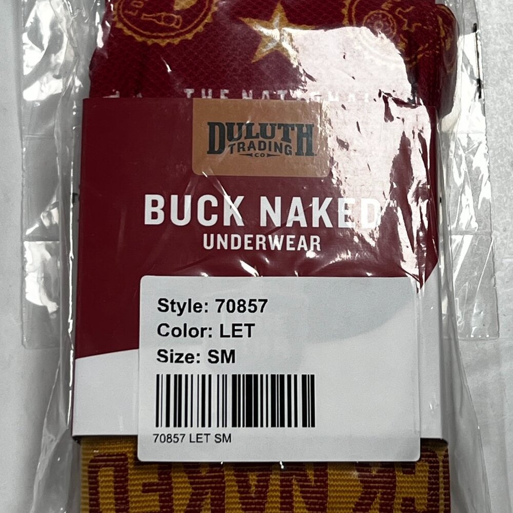 Duluth Trading Co Buck Naked Boxer Briefs Lone Star Beer Print Mens Small 70857